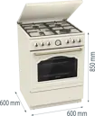 Gorenje GKS6C71CLI kombinált tűzhely kép 7