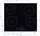 Slx 5VF-4S beépíthető kerámia főzőlap kép 2