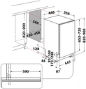 Whirlpool WH6IC11BS7LA0 beépíthető keskeny mosogatógép kép 9