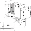 Whirlpool WSBO 3O34 PF X beépíthető keskeny mosogatógép kép 10