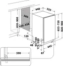 Whirlpool WSIO 3O34 PFE X beépíthető keskeny mosogatógép kép 10