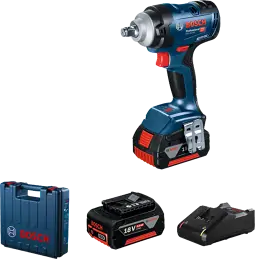 Bosch 06019K0020 GDS 18V-400 akkus ütvecsavarozó (2x 5,0Ah akkuval + GAL18V-40 töltővel) kép