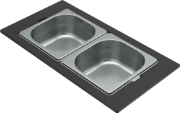 Elleci GOURMET 418 kétrészes inox tároló edény HPL kerettel Gyümölcsmosó kosarak kép
