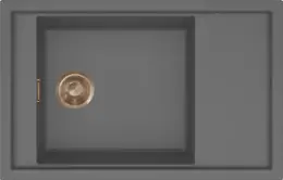Elleci Sintesi 305 K99 Dark Grey bronz tartozékokkal Keratek Plus mosogatótálcák kép