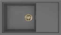 Elleci Sintesi 410 K99 Dark Grey arany tartozékokkal Keratek Plus mosogatótálcák kép