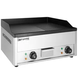 Ggm gastro BPJ642GG Elektromos rostlap - 4,4 kW - Sima és bordázott - Sütőfelület: 600x335 mm - asztali - Professzionális kép