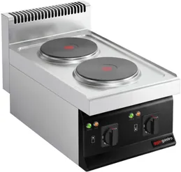 Ggm gastro EHK473E Ipari elektromos tűzhely - 700-as - összteljesítmény: 4,6 kW - 2 zónás - öntöttvas főzőlap - asztali kép