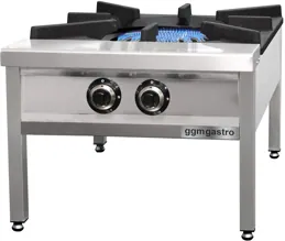Ggm gastro GKE685 Ipari gázzsámoly - összteljesítmény: 27,0 kW - 2 égős - 600x800x500 mm kép