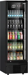 Ggm gastro GKS330N Üvegajtós italhűtő - 590 mm - 330,0 liter - digitális vezérlés - 1 üvegajtóval & LED‑világítás - fekete kép
