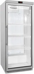 Ggm gastro KSS600GN Üvegajtós ipari hűtőszekrény ECO - 580 liter - statisztikus - 1 üvegajtós - 4 polccal - rozsdamentes acél kép