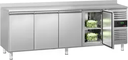 Ggm gastro KTS227AND Hűtött munkaasztal ECO - 2230x700 mm - GN 1/1 - 553 liter - ventilációs - 4 ajtóval - felhajtással kép
